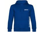 multifanshop Kapuzen Sweatshirt - Darmstadt - Brust & Seite - Druck weiß - Hoodie