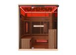 Dewello® Infrarotkabine Infrarotsauna KENORA 160x120 für 2-3 Personen aus Hemlockholz, Dual-Therm, mit Salzsteinoptik