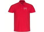 multifanshop Poloshirt - Freiburg - Herzschlag - Druck weiß - Polo