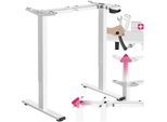 tectake® Tischgestell , stufenlos höhenverstellbar mit Handkurbel, breitenverstellbar, 84 - 129 x 60 x 71 - 121 cm