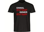 multifanshop Kinder T-Shirt - Stuttgart - Einmal Immer - Druck rot - Kind