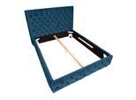 riess-ambiente Doppelbett PARIS - 180x200cm dunkelblau Samt Chesterfield