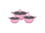 Kochtopfset 20-24-28cm 6-tlg Pink