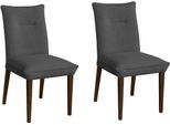 Home affaire 4-Fussstuhl »Atena«, (Set), 2 St., Luxus-Microfaser Teddyoptik, Gestell aus Massivholz Buche, Bezug Teddyoptik