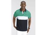 DELMAO Poloshirt, Kurzarm, Regular Fit, mit Colorblocking-Design