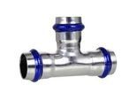 Press-T-Stück 22 - 22 - 22 mm - für Edelstahlrohre - DVGW-zertifiziert - für V-Kontur