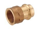 Press-Übergang aus Rotguss 22 mm - 3/4'' IG - für Kupferrohre - DVGW-zertifiziert - für V- & M-Kontur