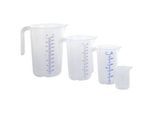 Hünersdorff Messkannen-Set, 4-tlg.,Polypropylen transparent, offener Griff