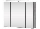 Spiegelschrank WELLTIME "Windau", grau (oxid stone), B:80cm H:64cm T:20cm, Holzwerkstoff, Schränke, Spiegelschrank, 80 cm breit