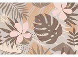 Fototapete LIVING WALLS "ARTist Jungle Plants", bunt (beige, braun, rosa), B:4m L:2,7m, Vlies, Tapeten, Vlies, Wand, Schräge
