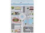 Xxxl Spielteppich , Multicolor , Textil , Auto , rechteckig , 140x200 cm , Oeko-Tex® Standard 100 , für Fußbodenheizung geeignet, schmutzabweisend, für Hausstauballergiker geeignet, lichtunempfindlich, antistatisch, waschbar, pflegeleicht, strapazierfähig, leicht zusammenrollbar , Teppiche Und Böden, Teppiche, Kinderteppiche