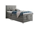 Esposa Boxspringbett , Grau , Textil , H2 , 7-Zonen , 100x200 cm , Matratze, gepolstertes Kopfteil, Federkernmatratze, Stoffauswahl, in verschiedenen Größen erhältlich , Schlafzimmer, Betten, Boxspringbetten