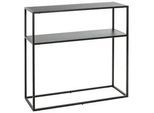 Xxxl Konsolentisch , Schwarz , Metall , 30x80x80 cm , Kleinmöbel