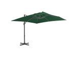vidaXL Ampelschirm mit Aluminium-Mast 400x300 cm Grün