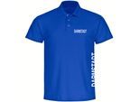 multifanshop Poloshirt - Darmstadt - Brust & Seite - Druck weiß - Polo