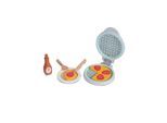 Moni Spielzeug Waffeleisen Holz 4334 Waffelstücke Holzmesser Gabel Teller Sirup bunt