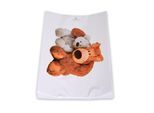 Cangaroo Wickelauflage Bären 67 x 44 cm, seitliche Erhöhung, abwaschbar weiß