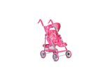 Moni Puppenwagen Stars 9351 faltbar, Rückenlehne und Schiebegriffe verstellbar pink
