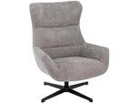Carryhome Relaxsessel , Hellgrau , Metall, Textil , 81x101x89 cm , Sitzfläche 360° drehbar , Wohnzimmer, Sessel, Relaxsessel