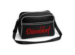 multifanshop Retrotasche - Düsseldorf - Schriftzug - Druck rot - Tasche