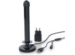 Aplic DVB-T2 HD Antenne aktiv - Digitale HDTV Stabantenne Zimmerantenne Verstärkerantenne - 4 m Kabel USB und Koaxialstecker inkl. USB Netzteil