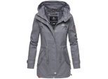 MARIKOO Damen Moderner Outdoorjacke Übergangsparka aus Baumwolle mit Kapuze Nyokoo