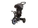 Chipolino Dreirad, Tricycle Derby 2 in 1 Musik, Licht, Korb, Schiebegriff, Gurt grau