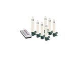 LED-Christbaumkerzen, 10 Kerzen, batteriebetrieben, mit Fernbedienung