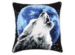 Kreuzstichkissen "Wolf"