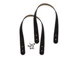 Taschengriffe "Miyako", schwarz, aus Echtleder, Länge: 50 cm