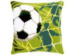 Kreuzstichkissen "Fußball"