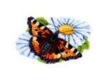 Knüpf-Formteppich "Schmetterling", 70 x 69 cm