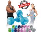 Miweba Sports Gymnastikhanteln 2er-Set NKH100, bodenschonend, 0,5-10 kg, Anti-Rutsch-Oberfläche (Türkis, 2x 8,0 Kg)