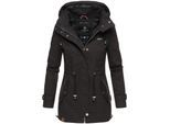 MARIKOO Damen Moderner Outdoorjacke Übergangsparka aus Baumwolle mit Kapuze Nyokoo