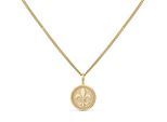 Kette mit Anhänger OROLINO "Gold 375 mit Lilien-Motiv 42/45cm lang", gelb, Halsketten, Damen, 42+3cm, Gold, L: 45 B: 12mm, glänzend, B:12mm