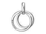 Kettenanhänger JOBO "Anhänger mit 5 Zirkonia", silber (silber 925, weiß), Schmuckanhänger, Damen, Silber 925 (Sterlingsilber), Kettenanhänger, 925 Silber
