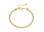 Armband SMART JEWEL "effektvolle Schlauchkette, Silber 925", gold, Armbänder, Damen, 19cm, Silber 925 (Sterlingsilber), Armband