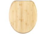 WC-Sitz SANILO "Bambus", braun, B:37,7cm L:47cm, Holzwerkstoff, WC-Sitze, mit Absenkautomatik