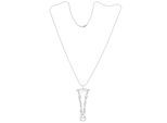 Lange Kette "Ausrufezeichen", Damen, Gr. onesize, Glas, transparent (kristall), COLLEZIONE ALESSANDRO, Basic, Halsketten, mit verschieden großen Glassteinen besetzt