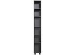 Hochschrank WELLTIME "Trento, Badmöbel, Badregal, Regal, Breite 25 cm", grau (grafit), B:25cm H:180cm T:25cm, Schränke, Hochschrank, Standregal, Badezimmer-Regal, für viel Stauraum