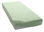 Spannbettlaken ELEGANTE "Mako-Jersey", grün (mint), 1 Stk., Mako-Jersey, 140-160x190-220 28cm, Mako-Jersey, Obermaterial: 97% Baumwolle, 3% Elasthan, Bettlaken, Spannbettlaken, in hochwertiger Qualität mit Elasthan-Anteil