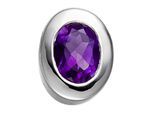 Kettenanhänger JOBO "Anhänger oval", silber (silber 925), Schmuckanhänger, Damen, Silber 925 (Sterlingsilber), Kettenanhänger, 925 Silber mit Amethyst