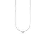 Kette mit Anhänger BRUNO BANANI "Schmuck Geschenk Silber 925 Halsschmuck Halskette Schlangenkette Stein", silber (silberfarben, kristallweiß), Halsketten, Damen, Silber 925 (Sterlingsilber), L: 45, mit Zirkonia (synth.), Korund (synth.) oder Spinell (synth.)