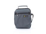 Schultertasche NATIONAL GEOGRAPHIC "Mutation", Mädchen, Gr. B/H/T: 11,5cm x 24cm x 19cm, grau, Kunstfaser, unifarben, Taschen Schultertasche, aus recyceltem Polyester