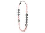Lange Kette "Marit", Damen, Gr. onesize, PTFE-Kunststoff, rosa, COLLEZIONE ALESSANDRO, Basic, Halsketten, mit hochwerigen matten Kunststoffelementen in geometrischer Form