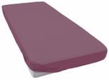 Spannbettlaken ESTELLA "Jersey Topper aus Baumwolle mit Elasthan", lila (aubergine), L:200cm, Jersey, Obermaterial: 97% Baumwolle, 3% Elasthan, Bettlaken, Spannbettlaken, für Topper bis 10 cm Höhe