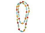 Lange Kette "Venedig", Damen, Gr. onesize, Glas, bunt (multi), COLLEZIONE ALESSANDRO, Basic, Halsketten, mit Glasperlen