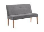 home24 Sitzbank , Anthrazit, Buchefarben , Holz, Textil , Buche , massiv , 140x92x66 cm , Fsc , Esszimmer, Bänke, Sitzbänke, Polsterbänke