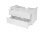 Waschbeckenunterschrank MCW-B19, Waschtischunterschrank Waschtisch Badezimmer, hochglanz Soft-Close 50x80cm ~ weiß