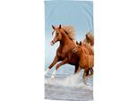 good morning Strandtuch »Free«, (1 St., Strandtuch 75 x 150 cm), Mikrofaser, 75x150, Schnelltrocknend, Strand, Kind, Pferd,...